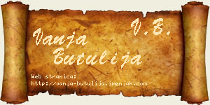 Vanja Butulija vizit kartica